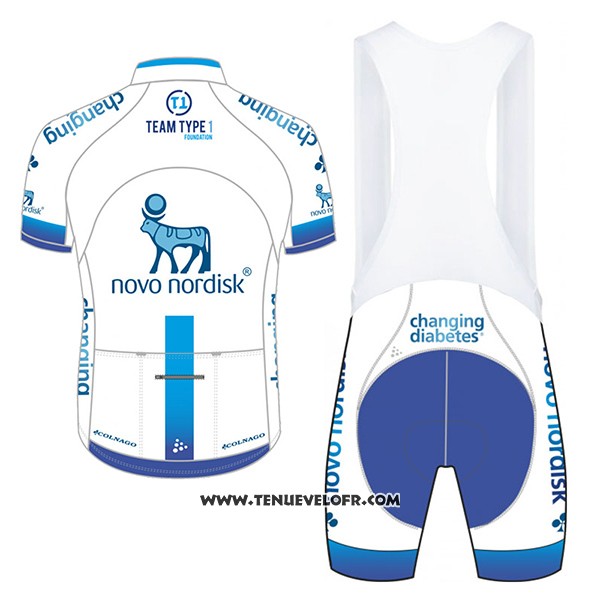 2017 Maillot Ciclismo Novo Nordisk Blanc Manches Courtes et Cuissard